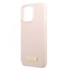 Guess GUHMP13XSPLP iPhone 13 Pro Max 6,7 różowy/pink hard case Silicone Logo Plate MagSafe
